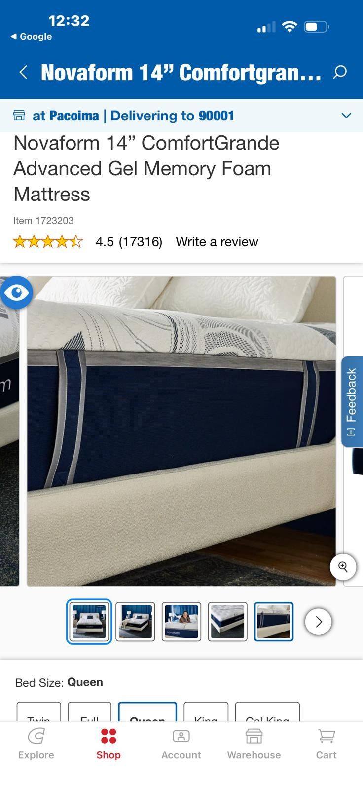 Novaform Queen Mattress