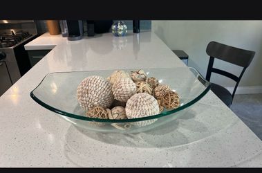 Glass decor bowl