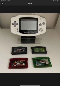 Nintendo Game Boy Advance + Games Pokémon Ruby & Emerald, Spongebob, & Tony Hawks underground