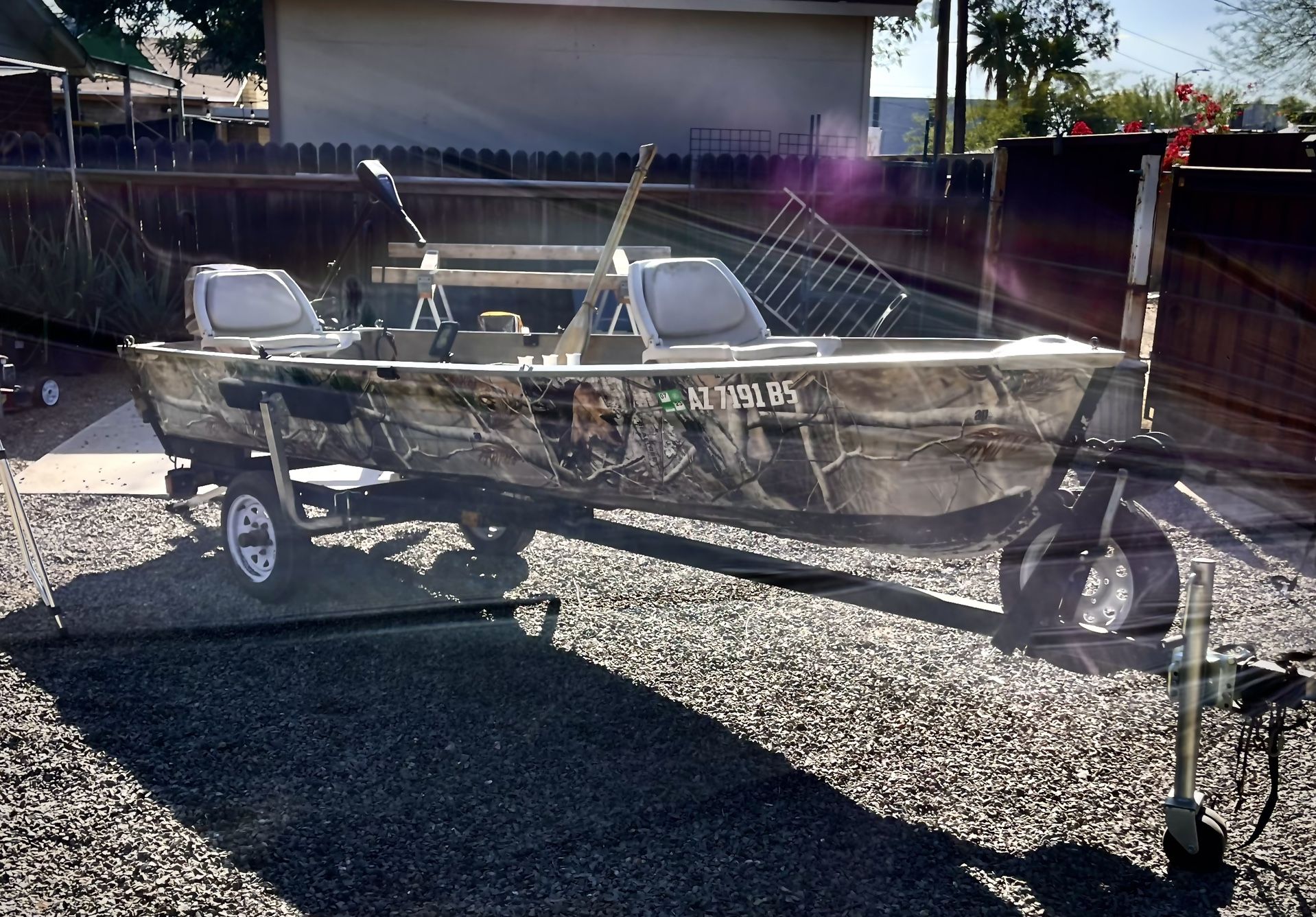 14’ Deep V Aluminum Boat