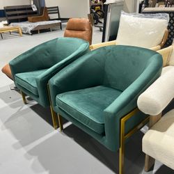 New Accent Chair Living Room Chair Armchair Upholstered Chairs with Metal Frame Legs for Home Kitchen Bedroom  $225