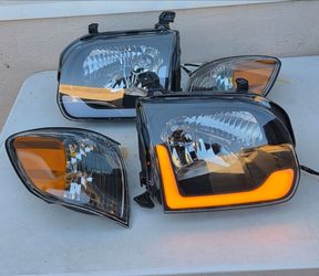 Toyota Tundra Sequoia LED DRL Headlights Luces Micas Calaveras Faros Faroles Focos Headlamps 05-07