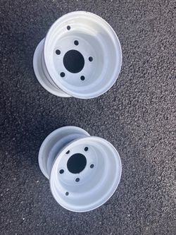 White Steel Trailer Wheels – Set of 2