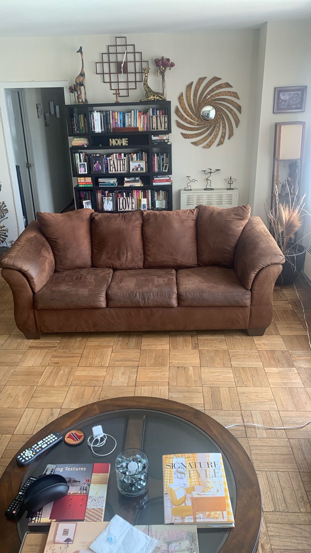 Three Piece Sofa Set As Is .