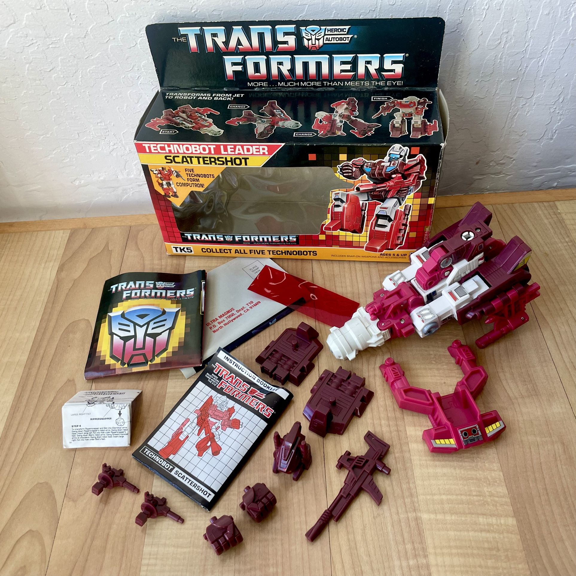 Vintage 1986 Hasbro Transformers Technobot Leader Scattershot Action Figure Toy