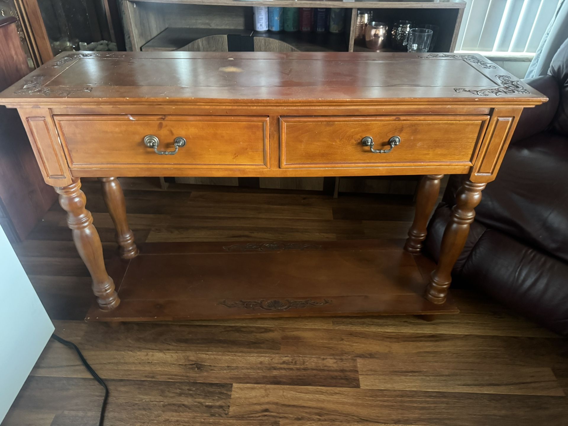 Wood Console Table