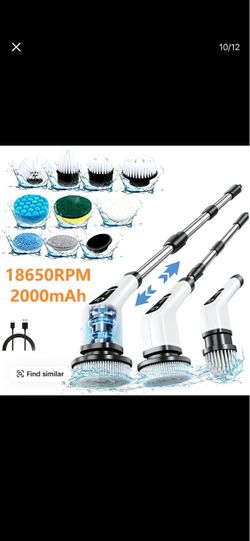 Electric cleaning brush long handle new
