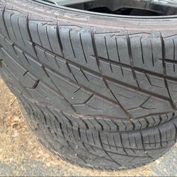 4 Niche Rims An Tires 1 Rim is Damaged