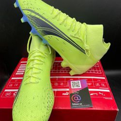 New Puma Ultra Pro FG AG Soccer Cleats Shoes Mens Size 9 And 9.5 Green Blue 