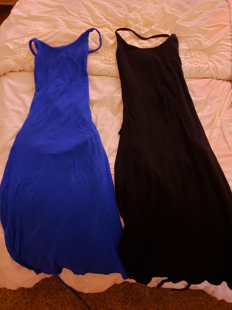 Set of 2 boohoo black and blue cocktail mini dresses size 0