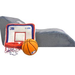 NEW Boys NBA Huddle 2-in-1 Basketball Sofa One Size Gray Orange