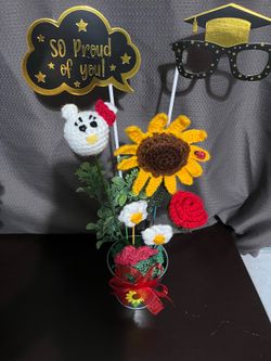 Graduation flowers  crochet