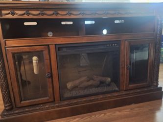 Electric fireplace TV stand