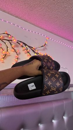 LV Designer-Inspired Monogram Slide Sandals