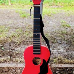 Beginners Red Lauren Acoustic Guitar