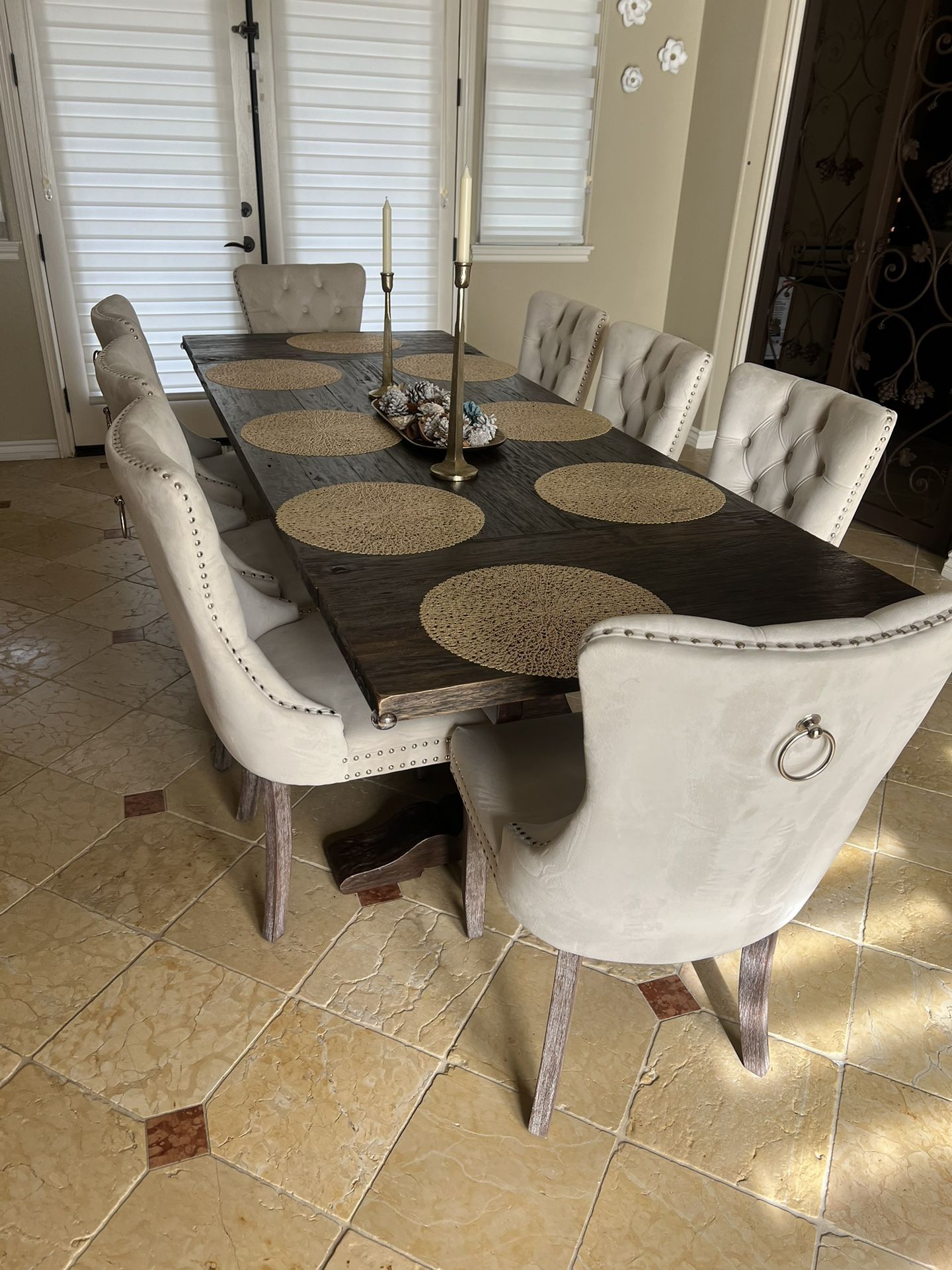 Luxury Wood Dining Table With Chairs