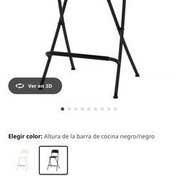 Bar stool with backrest, foldable (3)