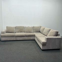 Living Spaces Bonaterra Beige Sectional – Freshly Cleaned - we can deliver
