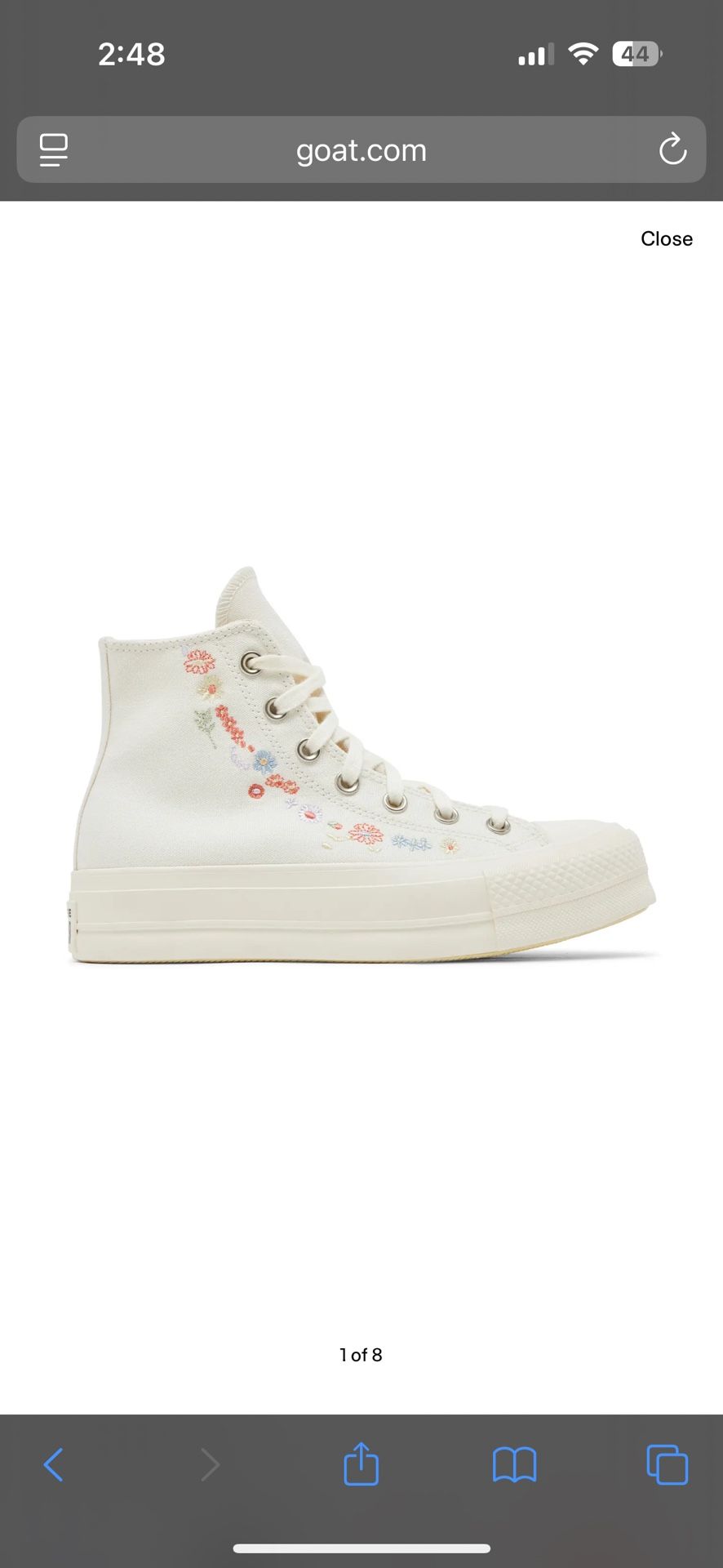 Embroidered Floral converse