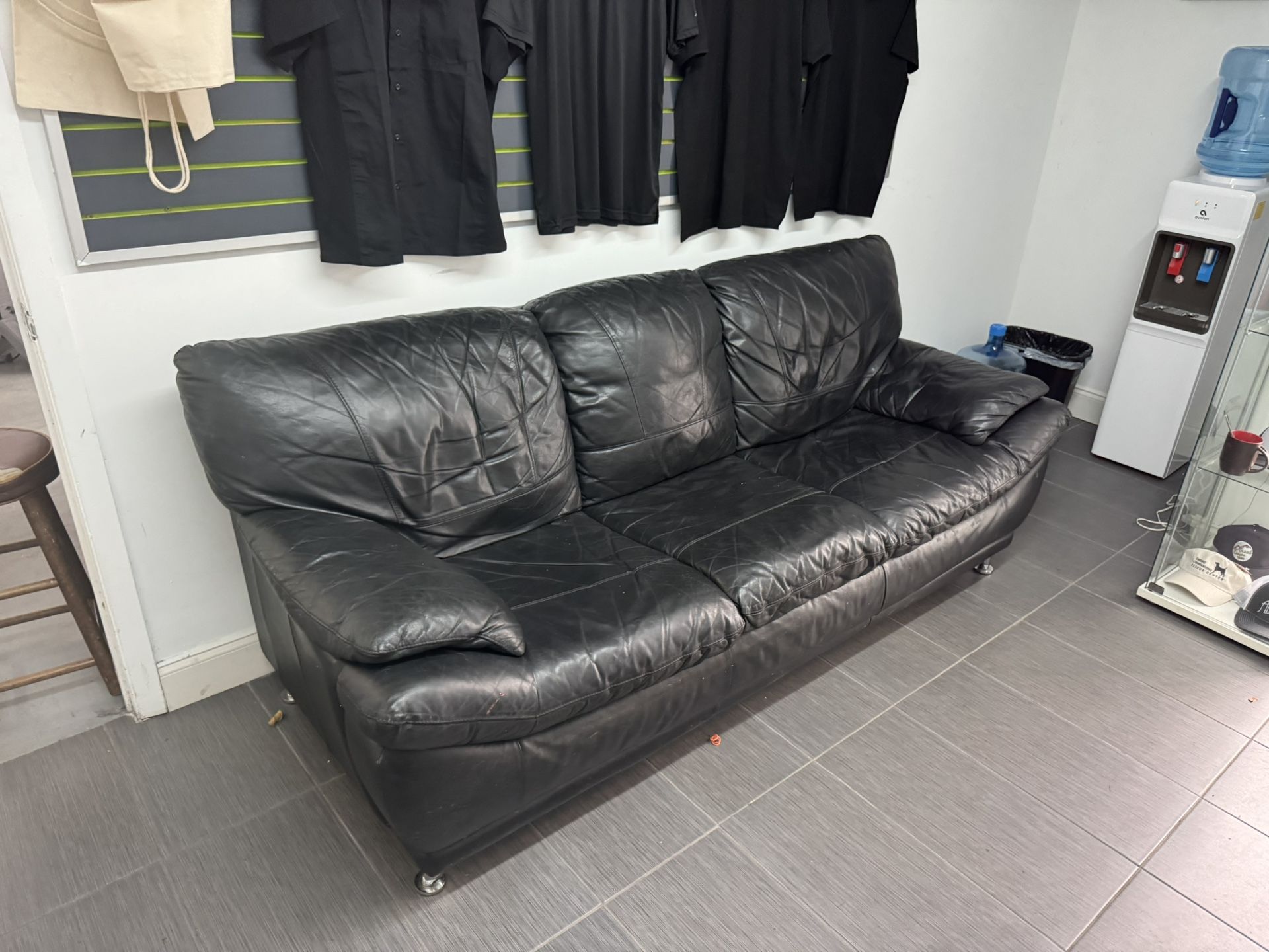 Black Leather Couch From City Furniture