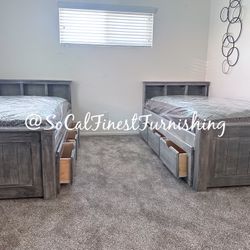 Twin Bed With Drawers And Mattress