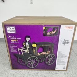 NEW 5ft Hearse Halloween Decoration Animatronics Home Depot
