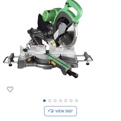 Metabo HPT 10-Inch Sliding Compound Miter Saw, Adjustable Laser Guide, Double Bevel, Electronic Speed Control, 12 Amp Motor, Electric Brake (C10FSHS)