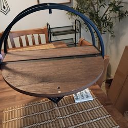 Wood And Metal Shelves 