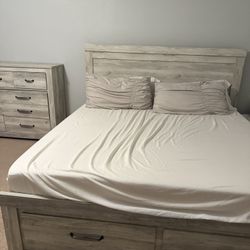 Bedroom Set (Whole Bed Frame And Drawers)