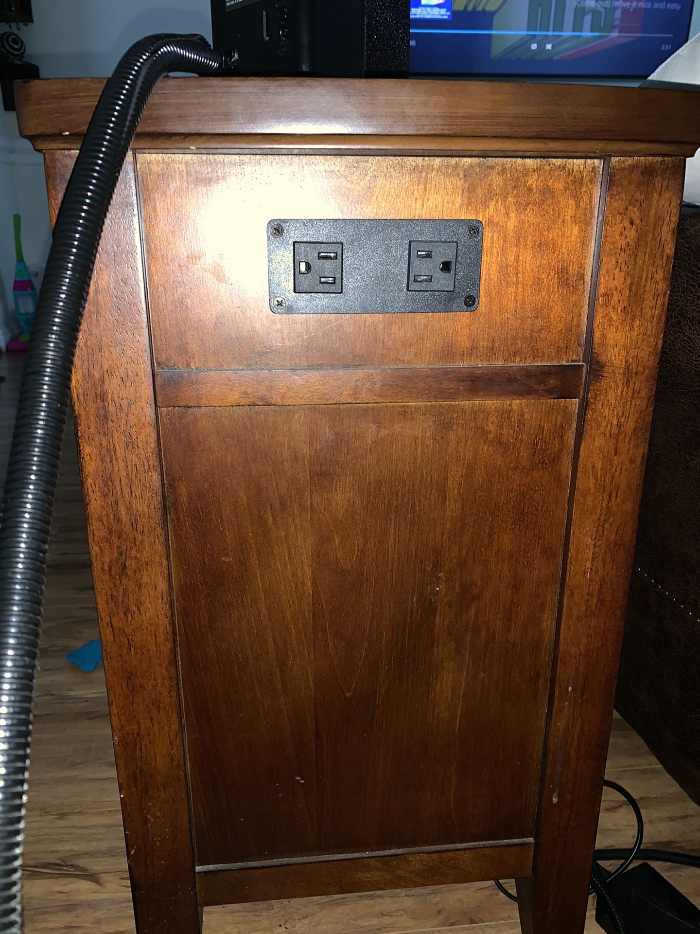 Two Costco end tables with outlets on back for Sale in Chula Vista, CA