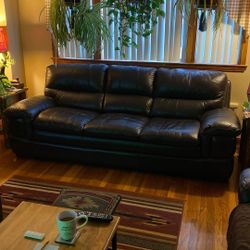 Leather Couch Brown, 