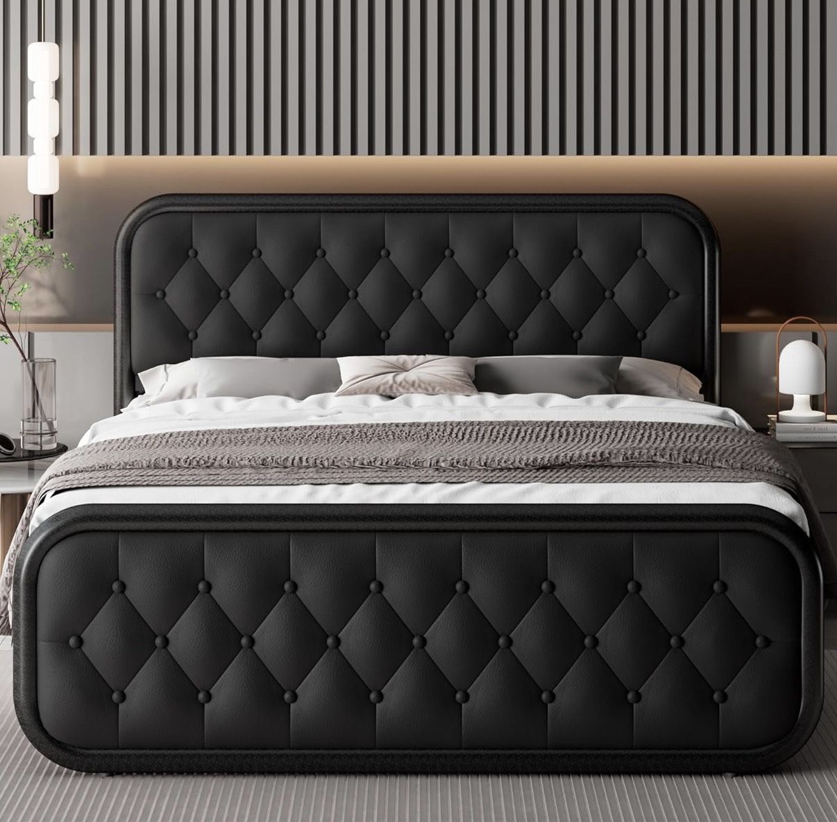 Feonase Full Size Bed Frame +mattress W/ Cover