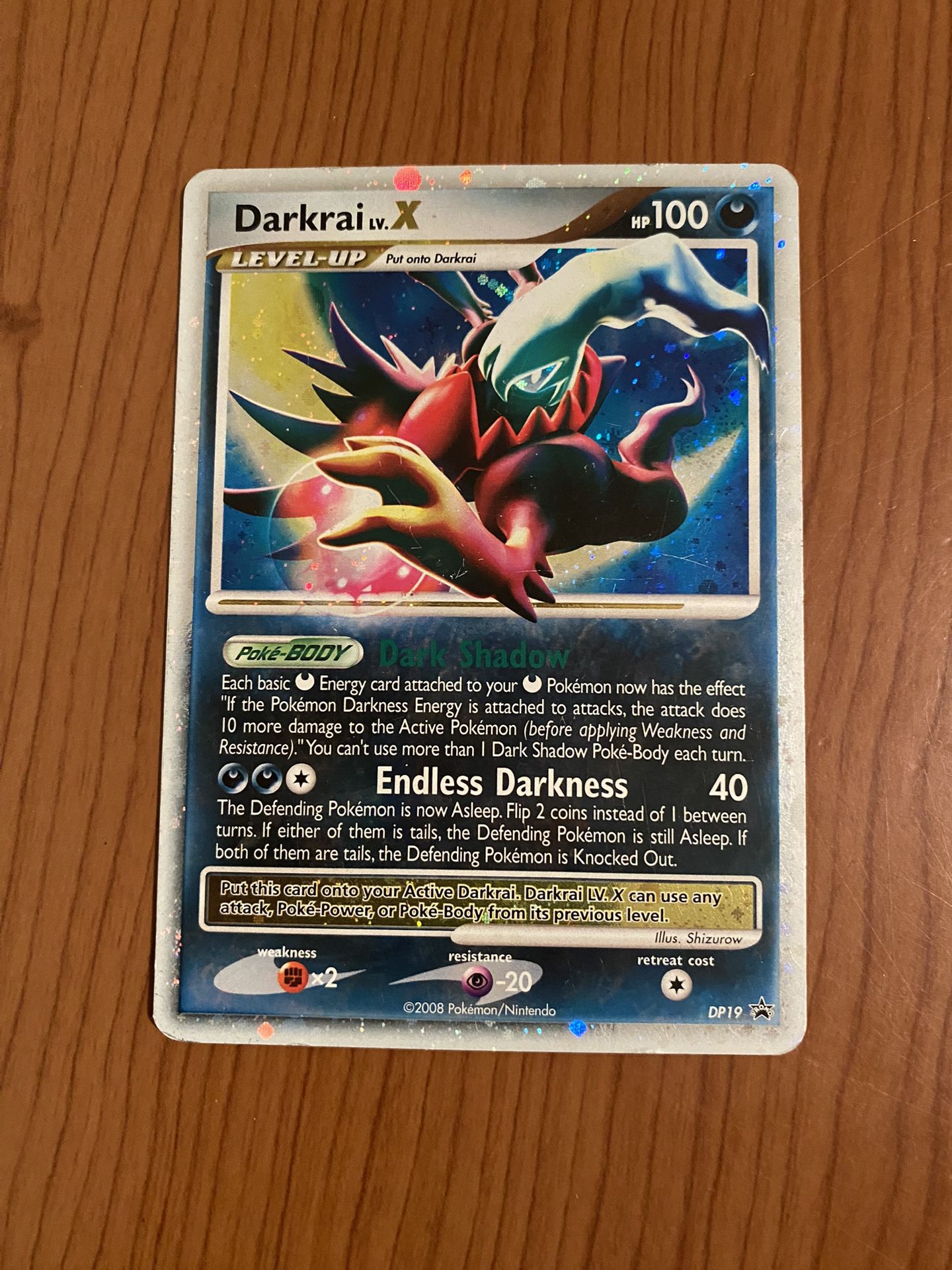 Darkrai Lv. X DP19 - LP Diamond and Pearl Holo Black Star Promo - Pokemon Card