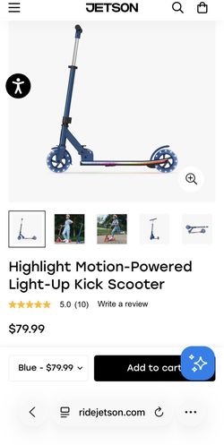 NEW-Jetson motion powered light up scooter