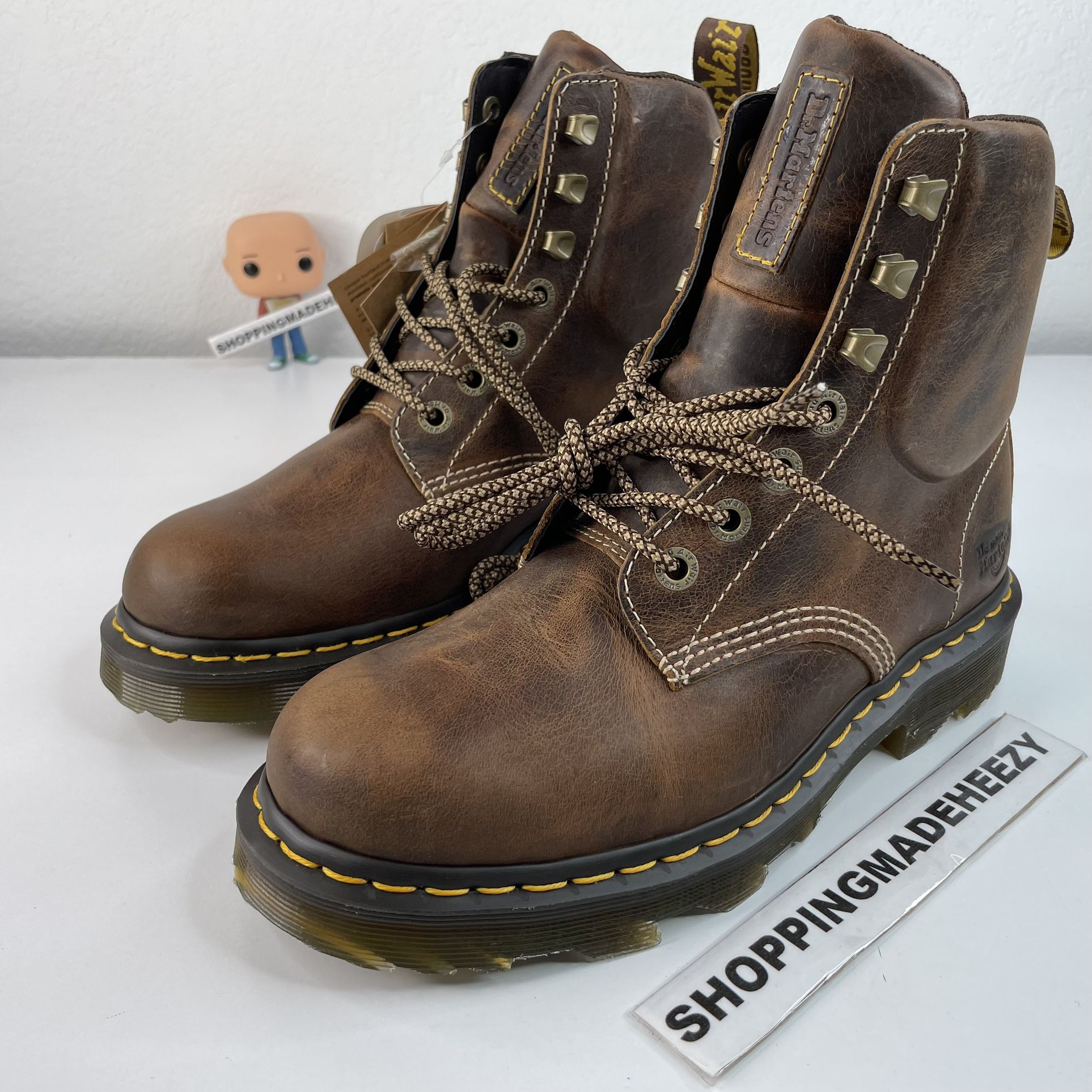 [US 8] Dr. Martens Lightweight Work Boots Crofton Heritage Leather Ankle Boots