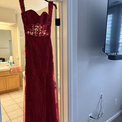Red Prom dress