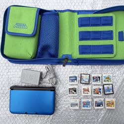 Nintendo 3DS XL Bundle Pack 12 Games Charger And Carry Case