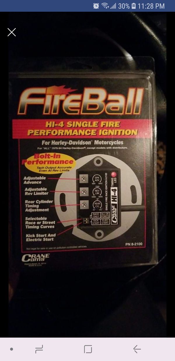Crane cams fireball hy4 single fire race ignition pn82100 for Sale in