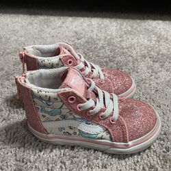 Vans Oldskool Sk8 hi pink/shimmer sneakers Toddler size 5.5