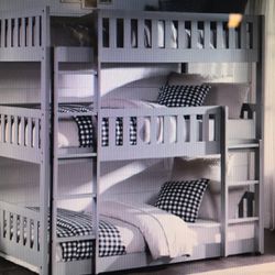 Triple Twin Bunk Bed. $49 down take home .100 days same as cash. No credit needed. 