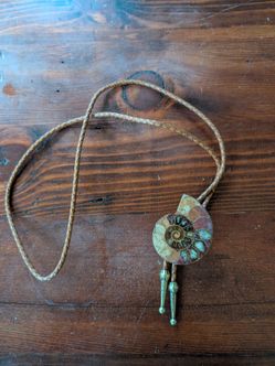 Custom Ammonite Fossil Bolo