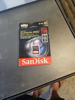San Disk 128 GB Memory Card. 