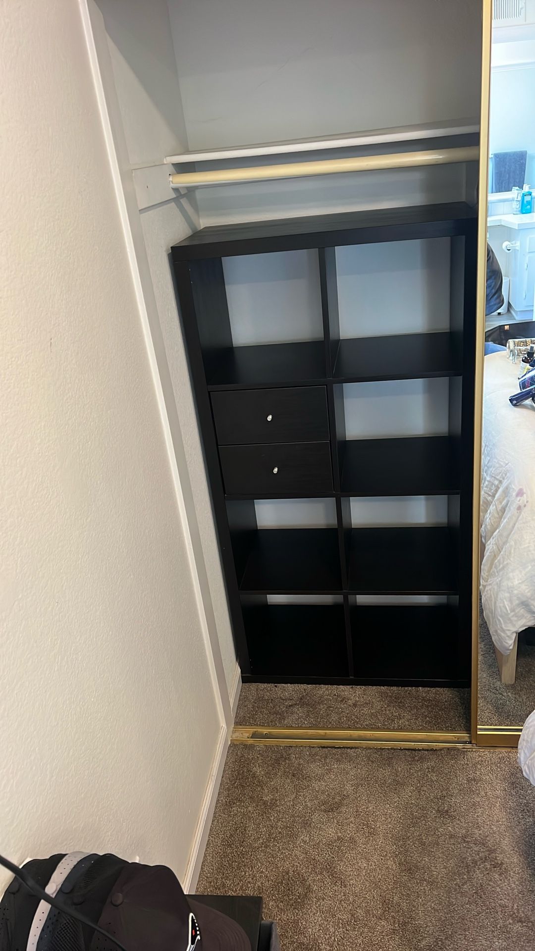 IKEA KALLAX Shelf Unit – Black-Brown w/ 2 Drawers – Great Condition
