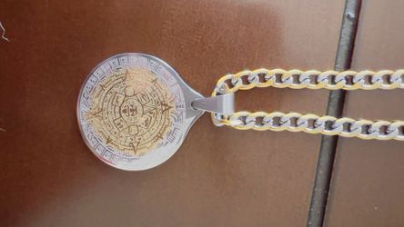 Aztec Calendar Chain/ Pendant 