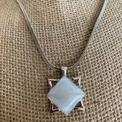 Cadena Stainless Dije Nácar Joyería Antigua 