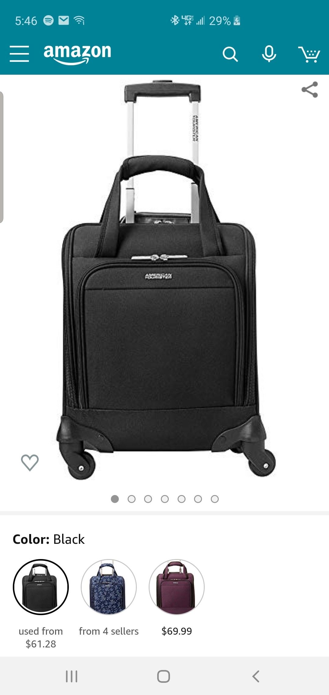 American Tourister Lynnwood 16 Inch Underseat Spinner Carry-On Luggage With Wheels - (Black)