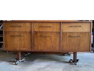 Jens Risom Mid Century Walnut Credenza