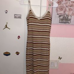 Brown/white dress