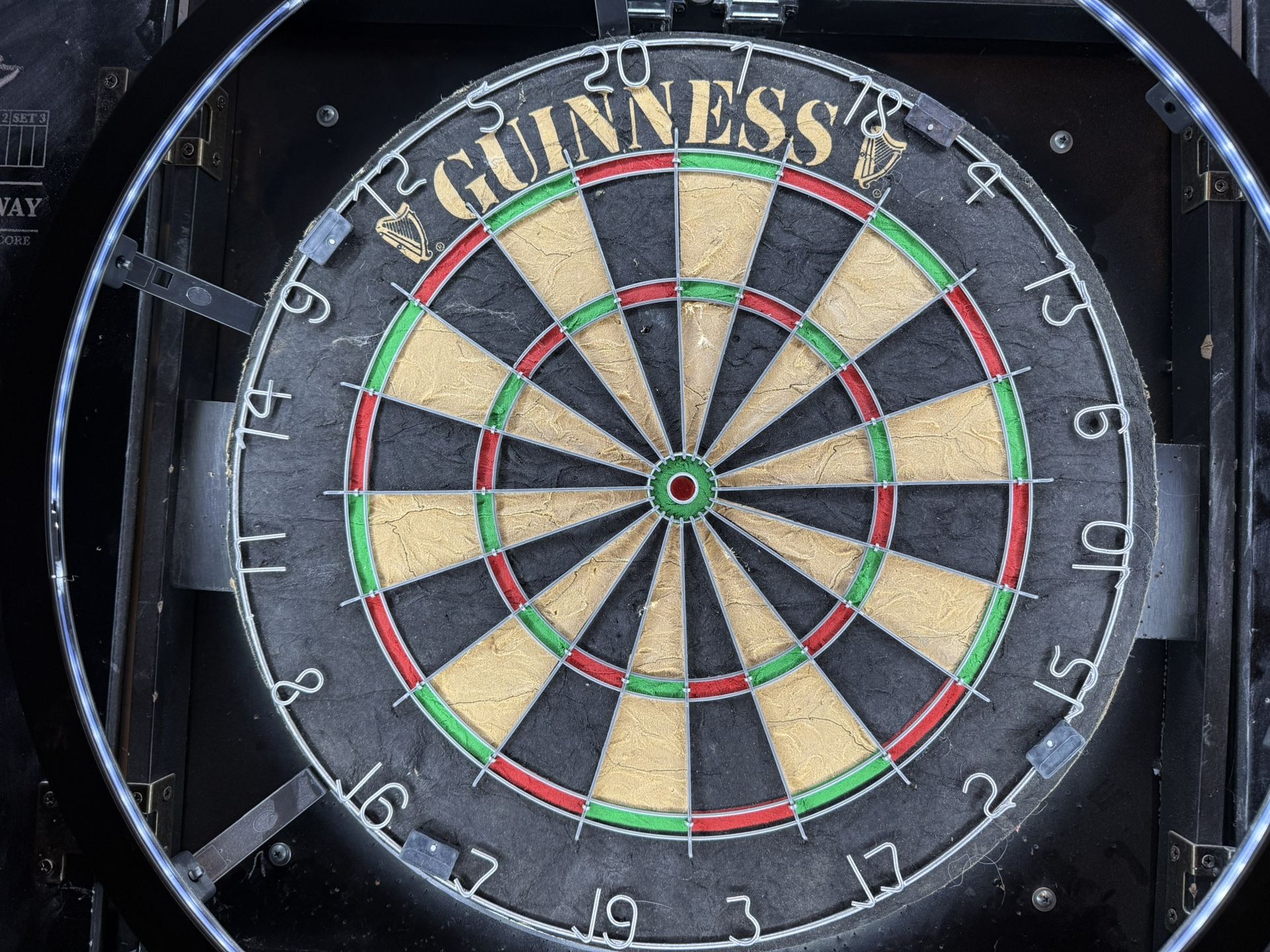 Vintage style Guinness Dart Board Lightly Used Condition (Bar Decor / Man Cave)