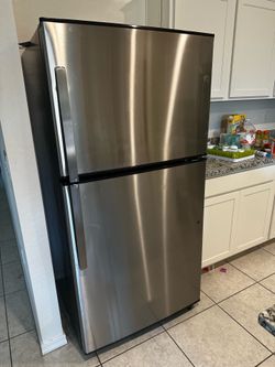 stainless steel fridge